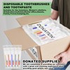 HAIFOTRVA Disposable Toothbrushes with Toothpaste and Floss,100 Pack Brown 3-in-1