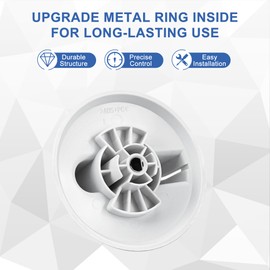 2 PCS WE03X25285 Dryer Timer Control Knob Compatible with Hotpoint GE Dryer - White Durable Knob Replaces AP6032623 PS11763058