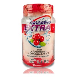 Colágeno Extra Coenzima Q10 Omegas 1.1 Kg Arándano Sanabi