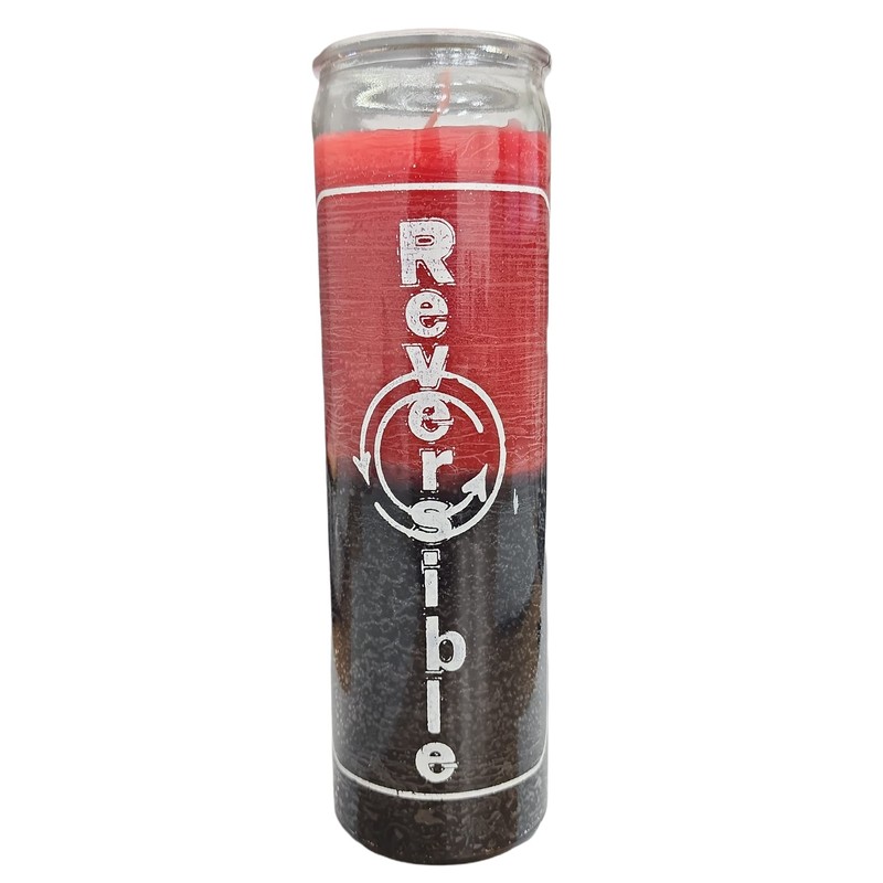 INDIO 7-Day 2 Color Double Action Reversible Candle-Red/Black