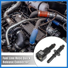 VekAuto 1/4 6.3mm SAE to 5/16 8mm Straight Fuel Line Hose Quick Release Connector Disconnect Hose Nylon 2PCS Auto Accessories