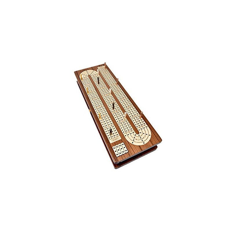House of Cribbage - Tablero continuo con incrustaciones de madera