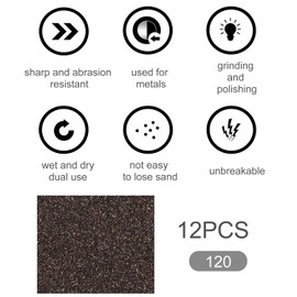 Tanbupu 12Pcs Sanding Sponge 120# Grit Medium Sanding Blocks for Drywall Metal Wood Washable and Reusable