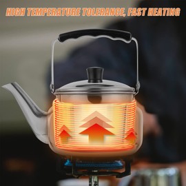 Tea Kettle Whistling Water Kettle Stainless Steel Tea Kettle Stovetop Whistling Tea Kettle Teapot Boiling Kettle for Indoor Outdoor Camping Hiking Stainless Steel Water Kettle Camping Pots