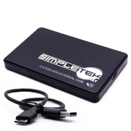 Simpletek Caddy Enclosure Case Portable External Adapter for SSD HDD 2.5 Inch SATA USB 3.0 5Gbps