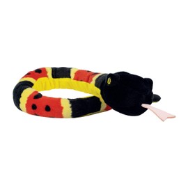 EcoBuddiez Sssnakes - Coral Snake from Deluxebase. Small 70cm Soft Toy Snake Stuffed Animal. Soft Plush Snake Made from Recycled Plastic Bottles. Perfect Eco-Friendly Snake Toy for Boys and Girls