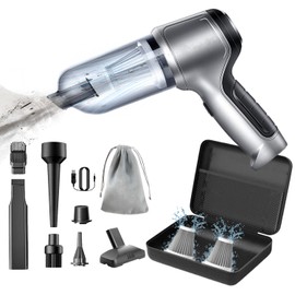 LEAPHZOT Wireless Portable Mini Car Vacuum Cleaner,Brushless Motor Handheld Cordless Recrghaeable Vacuum,15000PA 3 in 1 Vacuum for Men, Women,Car,Desktop Home Cleaning (Silver Grey Pro)