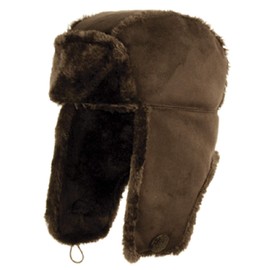 ANGELA & WILLIAM Trapper Hat with Faux Fur & Ear Flaps (TP1204BROWN)