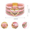 VIBILIA Boho Leather Wrap Bracelets for Women Heart Multi-Layer Bracelets