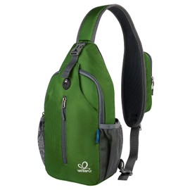 WATERFLY Small Hiking Sling Backpack: Crossbody Sling Bag Chest Bag Daypack for Women with Skin-Friendly Shoulder Strap