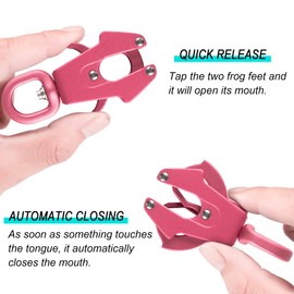 GEIT 2/4/5/6FT Dog Leash, Heavy Duty Rope Leashes, Reflective Nylon Pet Lead with Aluminum Quick Release/Locking Tactical Frog Clip for Small Medium and Large Dogs, Pink, 1/2 inch