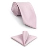 S&W SHLAX&WING Men's Tie Solid Pink Classic Wedding Party Silk,