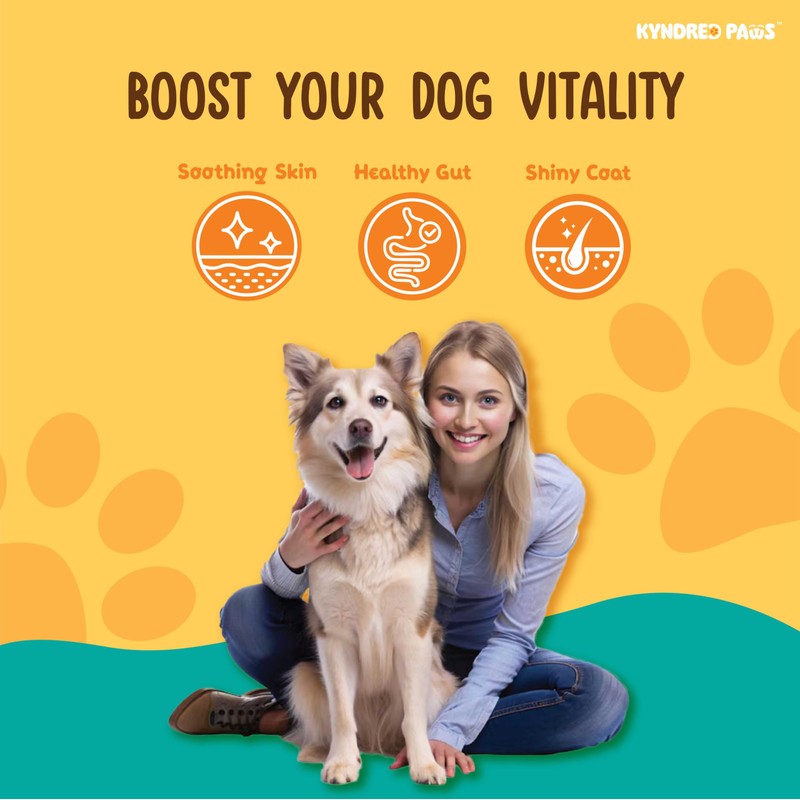 Kyndred Paws Omega Glow Oil, Supplements for Dogs, Skin, Coat