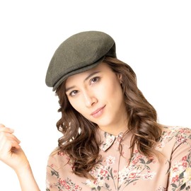 Lipodo sport flat cap women's men's flat cap with visor, sporty peak cap transition period and winter - olive, size: 58 cm