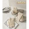 Iordan 3 Pairs Slouch Socks for Women Beige Cotton Cute