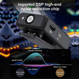 Snblzhef Lavalier Recording Microphone Dual Channel with 98ft for Smartphone DSLR Camera DV Vlog Live Style:1 RX and 2TX