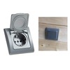 DELPHI Socket IP44 with Protection Lid Flush-Mounted Wet Room Rubber