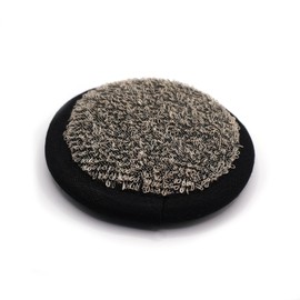 sositex Cosmetic sponge, black/natural, sauna line, premium linen product, made in the EU (diameter 12 cm)