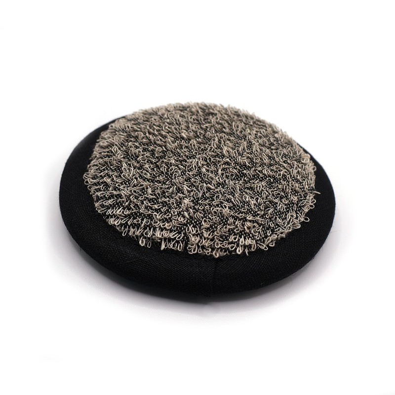 sositex Cosmetic sponge, black/natural, sauna line, premium linen product, made