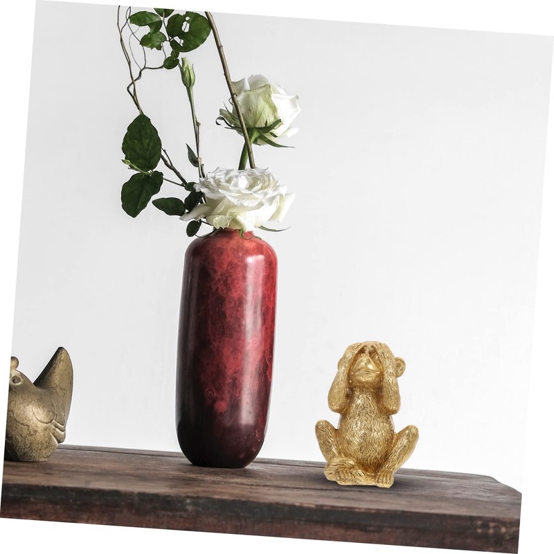Kichvoe Resin Monkey Figurine Stylish Desktop Adornment Unique Home Decor