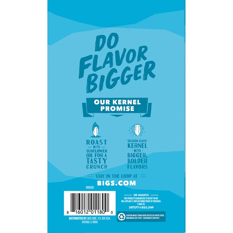 BIGS Simply Sea Salt Jumbo Sunflower Kernels, 3.5-oz. Bag 6-Count