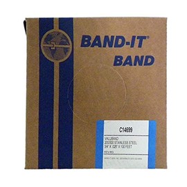 BAND-IT Valuband Band C14699, 200/300 Stainless Steel, 3/4" Wide x 0.025" Thick (100 Foot Roll)