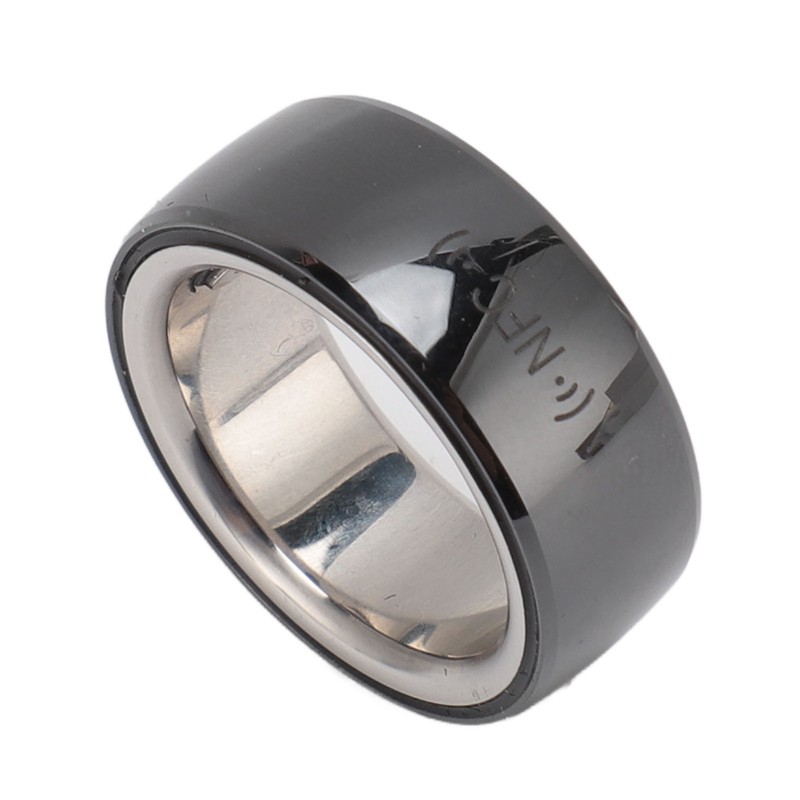 Smart Ring Sleep Fitness Tracker IP68 Waterproof Ceramic NFC Ring