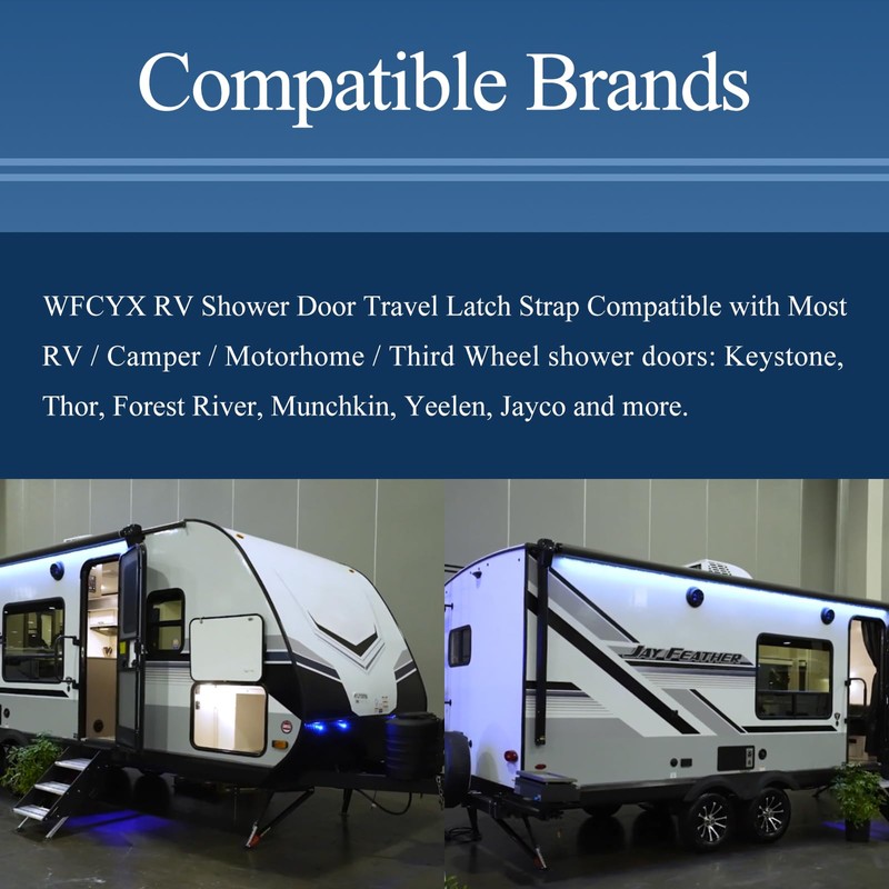 WFCYX 3 Pcs RV Shower Door Latch Strap, Fits Forest