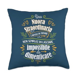 Idea Regalo Per Una Nuora Compleanno Natale Regali Straordinaria-Idee Regalo per Mia Nuora Originale Throw Pillow, 18x18, Multicolor