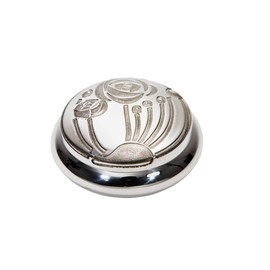 Wentworth Pewter - Charles Rennie Mackintosh inspired Pewter Round Trinket Box, Pill Box, Gift - diameter:85mmH:35mm