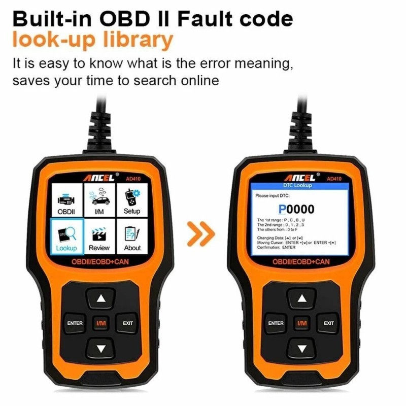 Ancel Toyota RAV4 OBD2 OBDII Diagnostic Tool Erase Fault Code