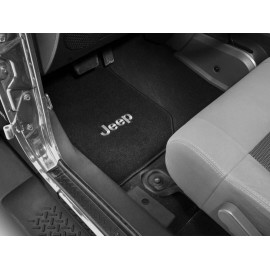 ACC Fits 2008 - 2010 Jeep Liberty Floor Mats 4pc Black with JEEP Logo Fronts