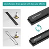 BARONAGE Linear Drain 32 Inch Black, Rectangular Shower Floor Drain