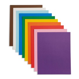 Blue Summit Supplies Bright Bold Poster Board, 9 x 12 Inch Small Size, 50 Pack, Assorted Colors, For Classroom Use, School Projects, or Craft Projects, Bulk Poster Board