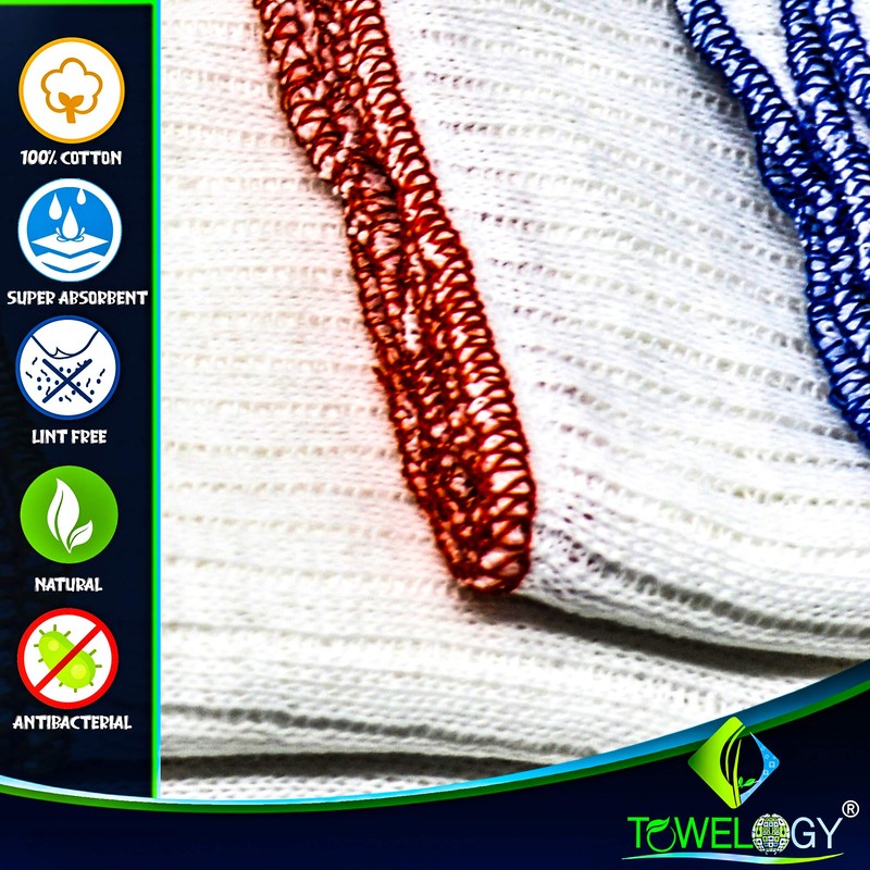 Towelogy® Heavy Duty Cotton Dish Cloths Extra Large SUPER ABSORBENT