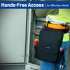 WISEPRO Zippered Electricians Tool Pouch, Waterproof 600D Tool Pouches Organization