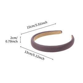 4 Pcs Padded Headbands Women Head Bands Hair Accessories for Women Wide Plain Headbands, Soft Sponge Headband for Face Washing, Makeup Removal, Shower, Facial Mask(Natural Colors)