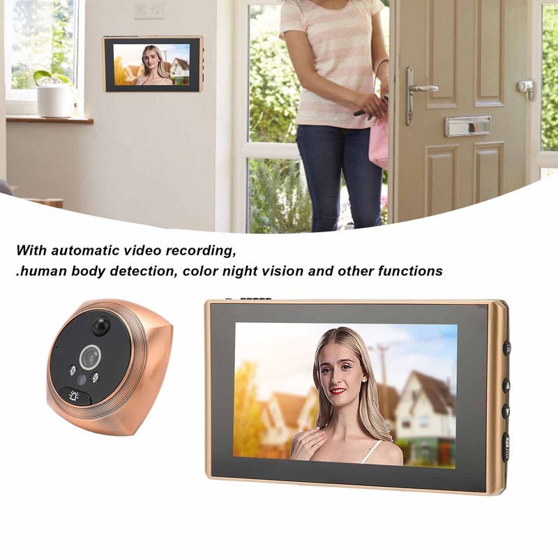 Digital Door Viewer Peephole 1080P Color Night Vision Human Body