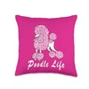 Paisley Poodle For Standard Poodle Lovers Throw Pillow
