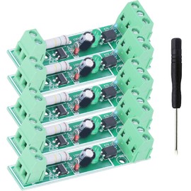 Youmile 5 pcs Optocoupler Module 1 Channel Opto Isolator AC 220V Voltage Detect Optocoupler Isolation Microcontroller TTL Level 3V-5V or PLC 24V with Flathead screwdriver, for MCU