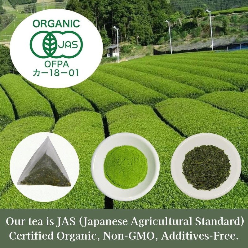 Matcha Infused Green Tea Bags 40 packs/80 g Biodegradable Filter,