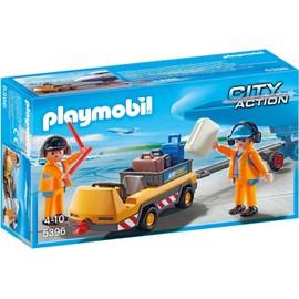 PLAYMOBIL City Action 5396 Flugzeugschlepper mit Fluglotsen, Ab 4 Jahren