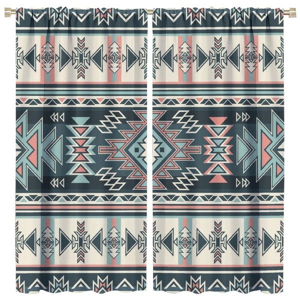 LOMADIA Aztec Blackout Curtain, Native American South Western Fantasy Bohemia