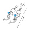 ZUNON Mermaid Keychain Keyrings Beach Nautical Sea Creature Shells Blue