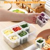Scallion Ginger Garlic Fresh-Keeping Box, 6 Grids Detachable Drain Basket