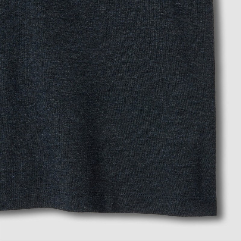 JAJU [JAJU] Men's Rayon Stretch Short Sleeve Lounge T-Shirt_Melange Navy