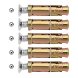 eMagTech 5PCS M10 Anti-Theft Security Bolts M10 x 70mm Expansion Bolts Security Anchor Bolts Suitable for Fixing Concrete Stone with 6mm Steel Balls