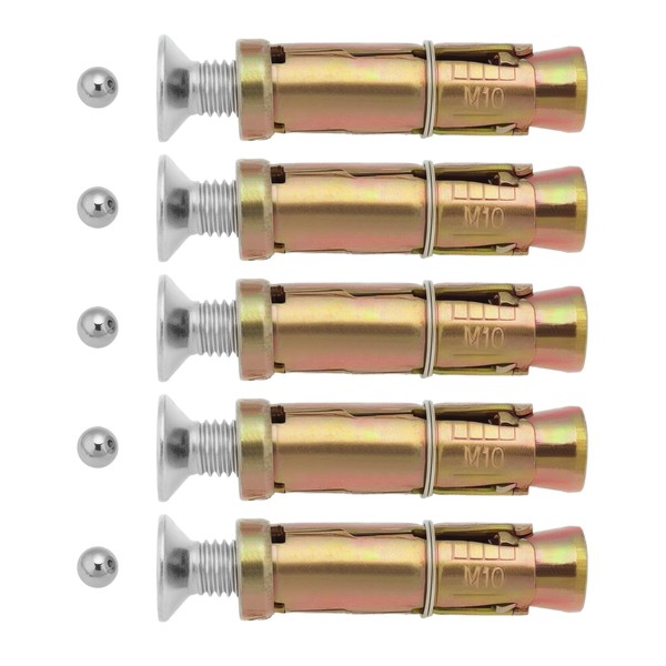 eMagTech 5PCS M10 Anti-Theft Security Bolts M10 x 70mm Expansion
