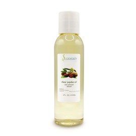 Soapeauty Clear Jojoba Oil | 100% Pure & Natural | Refined, Cold Pressed, Hexane Free | Moisturizing Oil for Skin, Face, Hair & Nails | 4 fl oz