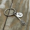 Heart Projects Custom Initial Lacrosse Keychain, Lacrosse Player Gift, Lacrosse